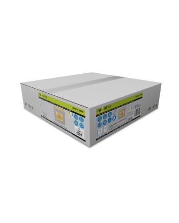 DALIA * APLIQUE CUADRADO 40W - ORO + BLANCO